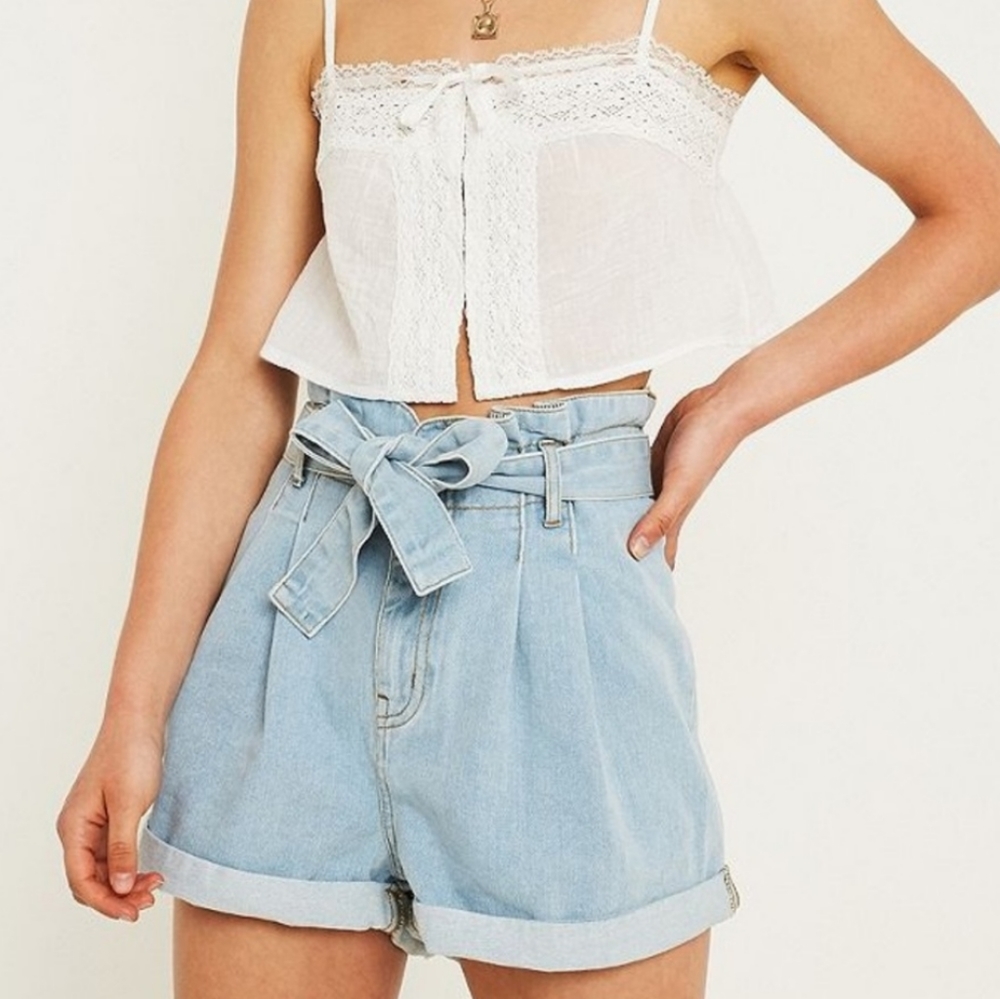 BDG Paper Bag Denim Shorts
